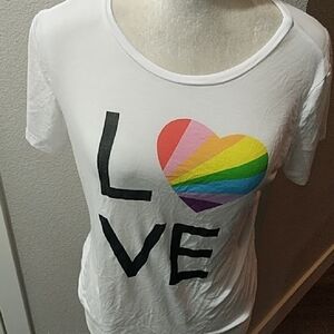 White Love Graphic Tee XS Jenni